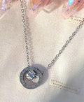 Stainless Steel Roman Numeral Necklace: Minimalist Elegant Jewelry