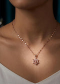Elegant Rose Gold Star Pendant Necklace – Timeless & Chic!/come with Floating Frame Jewelry box